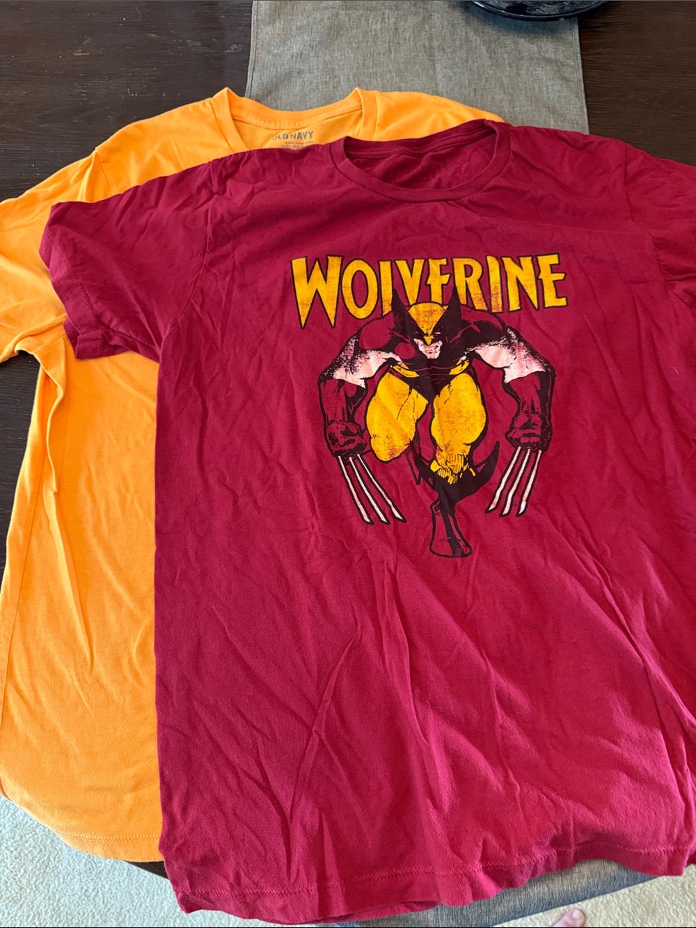Wolverine Graphic Tee & Yellow Old Navy Tshirt - Mens large